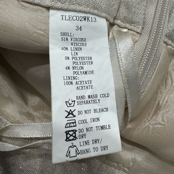 Thomo Pleated Ivory Skirt Shimmer Glitter Short Size 34 S Small - Picture 5 of 5